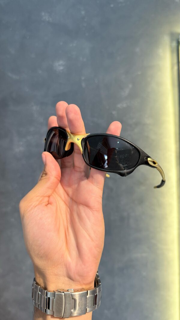Óculos com toda modelagem, peso, cortes e tratamento Padrão Original 🏆✔️ -Lentes Custom, Reposição de Originais. Policarbonato com todas as proteções, molde das autenticas🏆 -Armações com Banho eletrostático/galvanizado mesmo feito em reformas das originais🏆 -Material revestido por liga de aluminium 🏆 -Pino central e parafusos de original (T6 e T-Shock) 🏆 -Numeração a laser 🏆