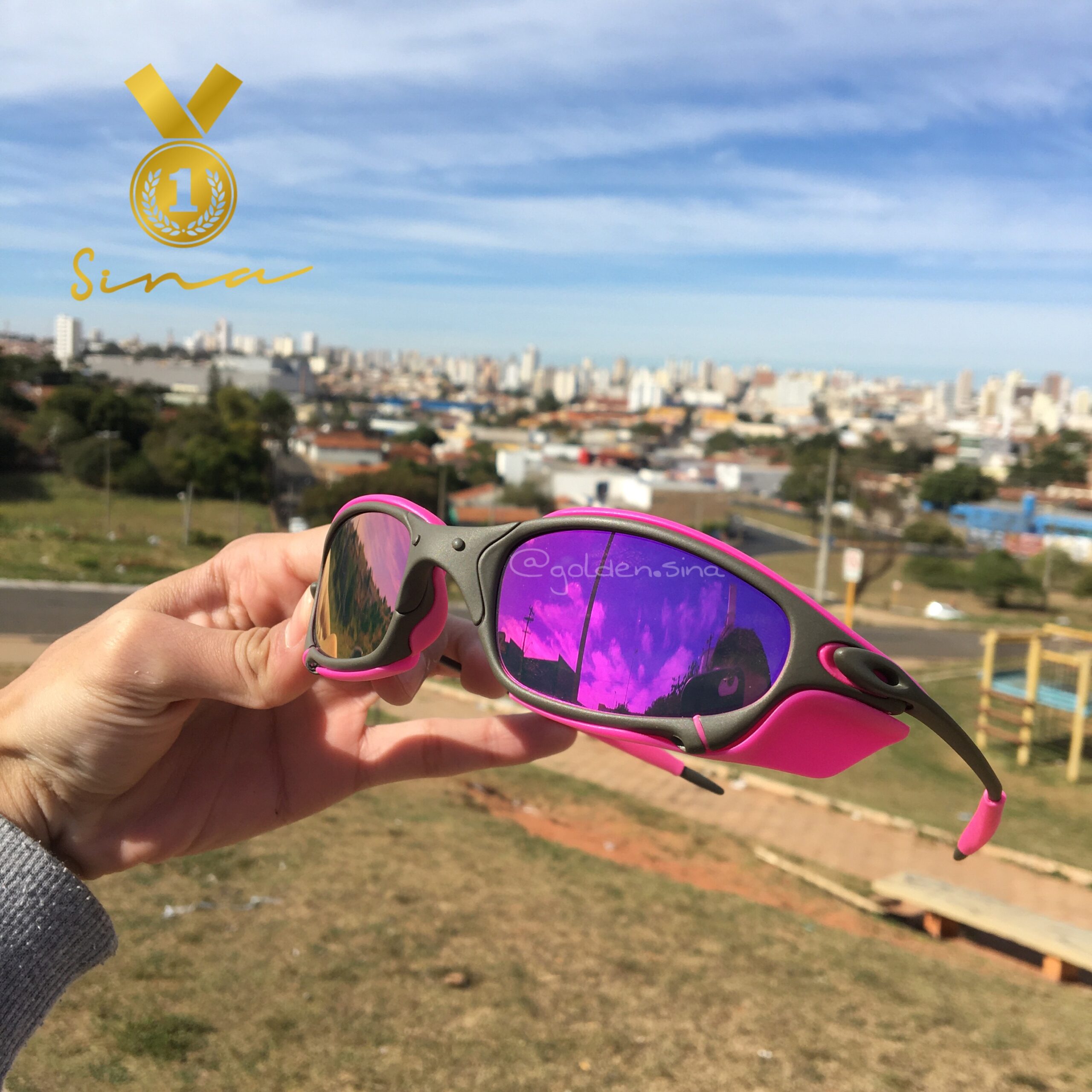 Oculos De Sol Juliet Rosa Cinza Mandrake X Gold 29k Romeo2